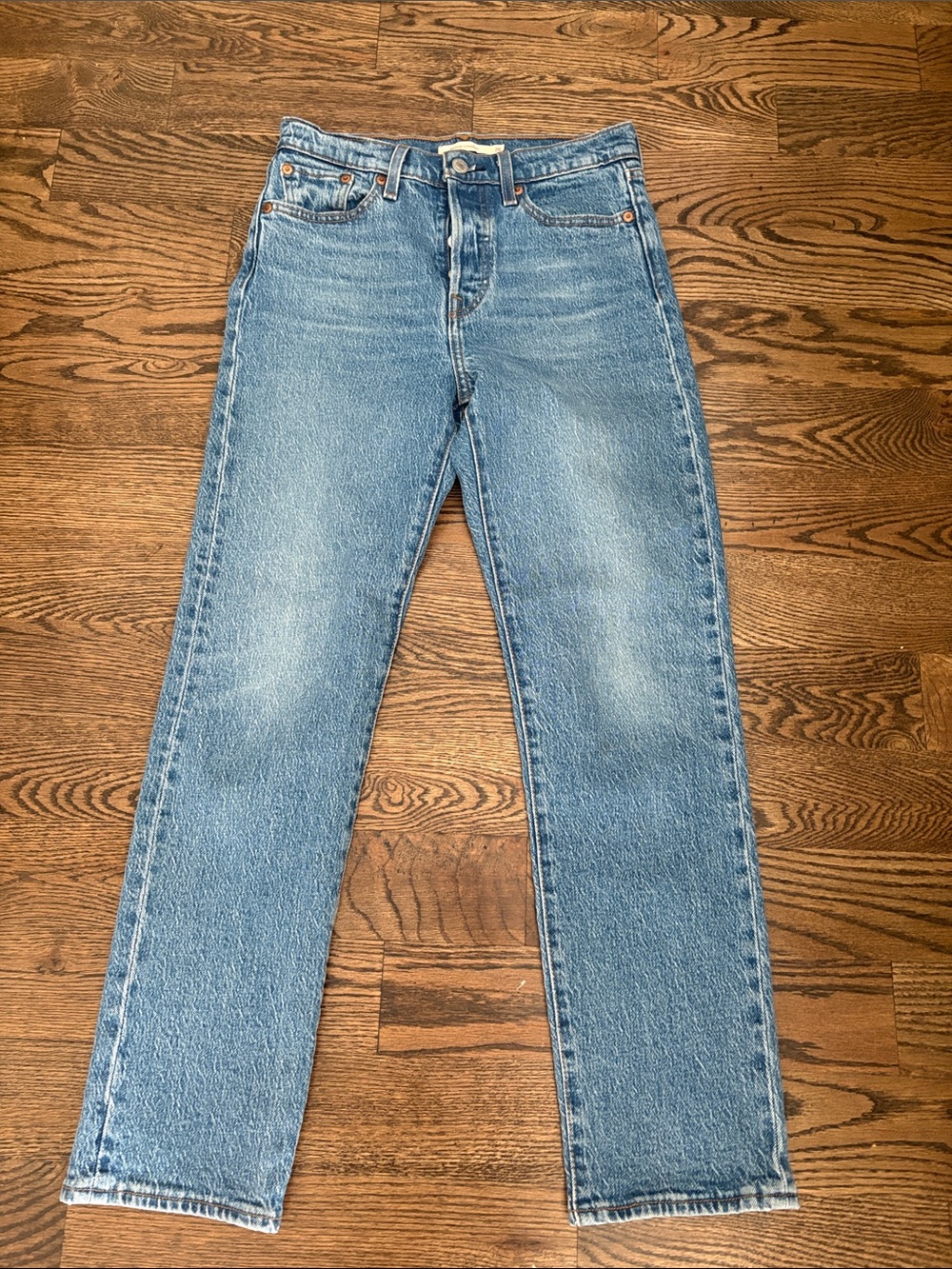 Levi's Wedgie Straight 26x27 Light Blue Straight Leg Jeans